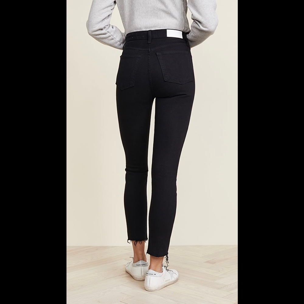 RE/DONE High Rise Ankle Crop | black | sz 27 NWOT